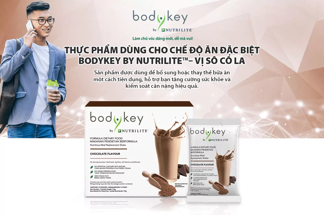 BodyKey By Nutrilite có vị socola thơm ngon, dễ uống