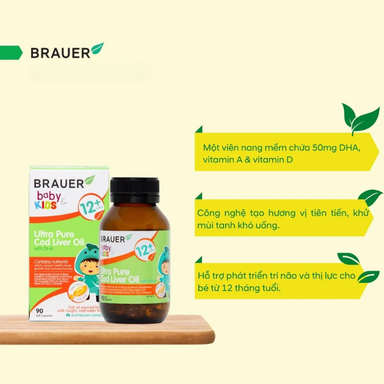 san pham brauer ultra pure cod liver oil with dha 1