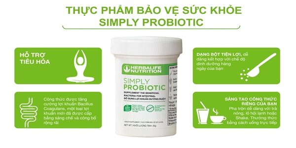 simply-probiotic-1 Simply Probiotic được phân phối bởi công ty đa quốc gia Herbalife Nutrition