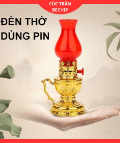 Cặp ( 2 Cái) đèn Thờ Tài Lộc, đèn Thờ Vĩnh Cữu Dùng Pin Ctb276 – Bechip