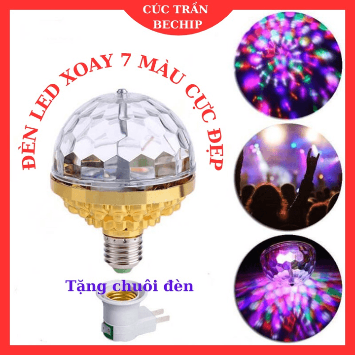 đèn Led Xoay 7 Màu Cực đẹp, đèn Sân Khấu, đèn Vũ Trường Ctb555 – Bechip