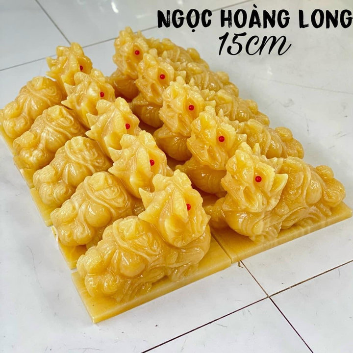 Cặp Tì Hưu đá Ngọc Hoàng Long Thiên Nhiên 15cm – Thắng Giang