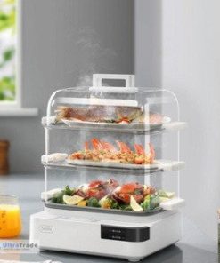 Khay Nhựa Nồi Hấp điện 3 Tầng 20 Lít Zhenmi Zmzg-11j Z11j Tiện Lợi Chính Hãng