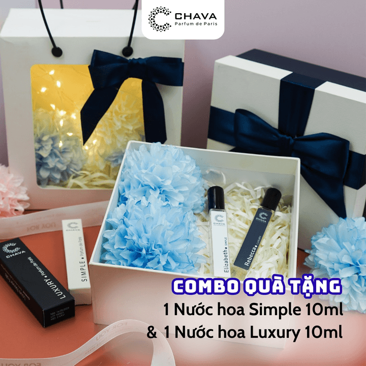 [combo Quà Tặng] 1 Nước Hoa Simple 10ml + 1 Nước Hoa Luxury 10ml – Chava