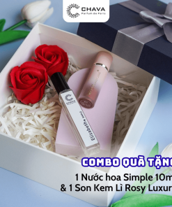 [combo Quà Tặng] 1 Son Kem Lì Rosy Luxury + 1 Nước Hoa Simple 10ml – Rosy