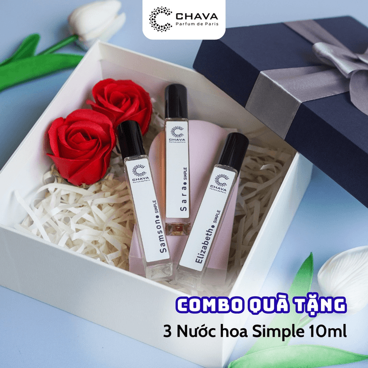 [combo Quà Tặng] 3 Chai Nước Hoa Chava Simple 10ml – Chava