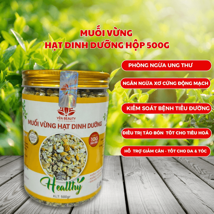 Hạt Dinh Dưỡng Muối Vừng Hộp 500g – Yến Beauty