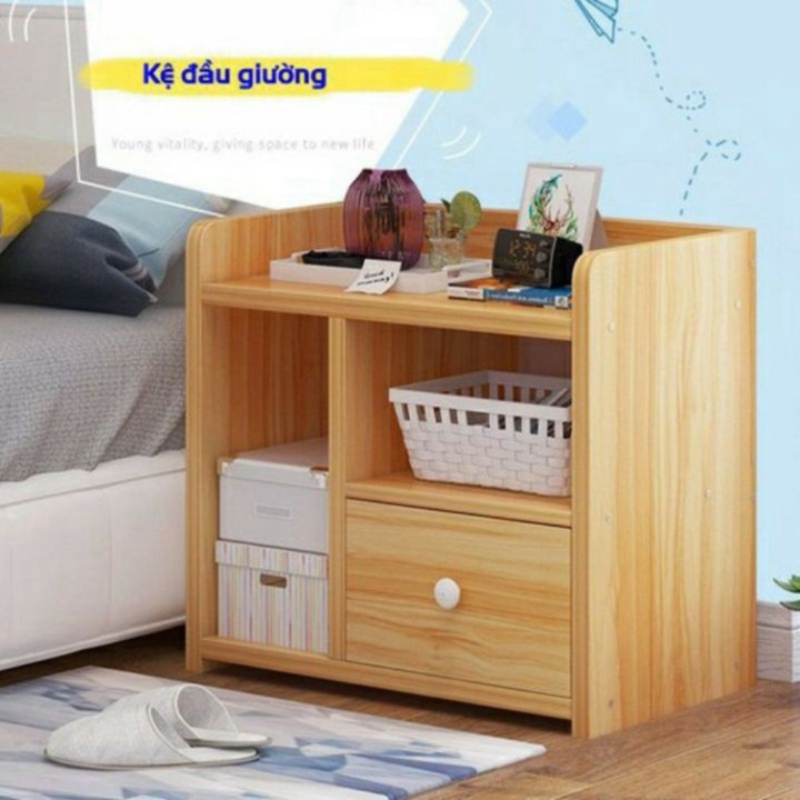 Tủ để đầu Giường – Tab đầu Giường Gỗ Mdf Cao Cấp Màu Gỗ