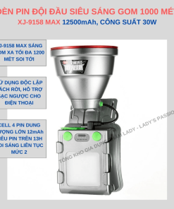 đèn Pin Siêu Sáng Xj-9158 Max Chiếu Xa 1000 Mét, Sáng 3 Màu Trắng Xanh Vàng, Pin Siêu Trâu Sạc Ngược Cho điện Thoại Gd189 – Lady’s Passion