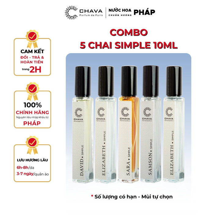 Combo 5 Chai Nước Hoa Simple 10ml Bất Kỳ – Chava