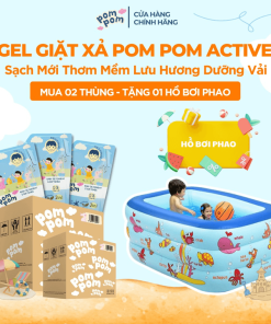 [2 Thùng 6 Túi 2.7l] – Dành Cho Cả Nhà – Gel Giặt Xả 2in1 “lành” Pompom Active