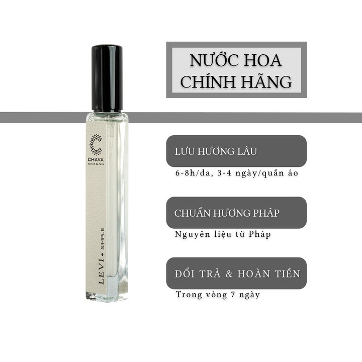 Nước Hoa Nam Mini Simple Levi 10ml Phong Cách Xịt – Chava