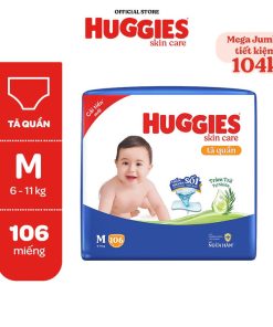 Tã/ Bỉm Quần Huggies Skincare Mega Jumbo M106/l96+8/xl84+4/xxl76+4