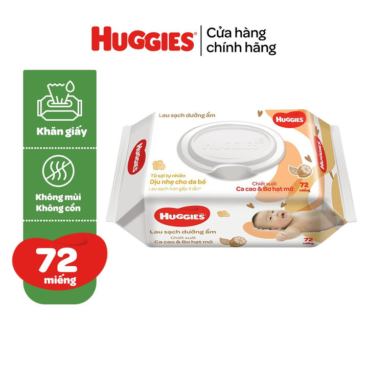 Thùng 12 Gói Khăn Giấy ướt Cho Trẻ Sơ Sinh Huggies (gói 72 Tờ)