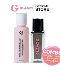 Combo Nước Tẩy Trang Mắt Môi Dịu Nhẹ 50ml Và Son Tint Bóng Bền Màu 4g – Glamzy