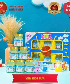 Lốc 6 Hũ Yến Sào Chưng Sữa Non Cho Bé Nhân Việt Kids 30% Yến Hũ 70ml