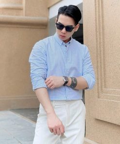 áo Sơ Mi Nam Oxford Kẻ Tuto5 Menswear Sm05 – Sơ Mi Dài Tay Button Down Cao Cấp Phong Cách Hàn Quốc – Tuto5