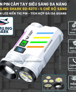 đèn Pin Siêu Sáng Smiling Shark Sd5273 Cầm Tay 5 Chế độ Sáng Màn Hình Led Lcd Hiển Thị Pin Tích Hợp Giải Dạ Quang Gd234 – Lady’s Passion