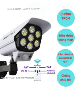 đèn Năng Lượng Mặt Trời Giả Camera Ngoài Trời Tự động Bật Tắt Chống Trộm, Chống Nước Ip67 Có điều Khiển Gd233 – Lady’s Passion