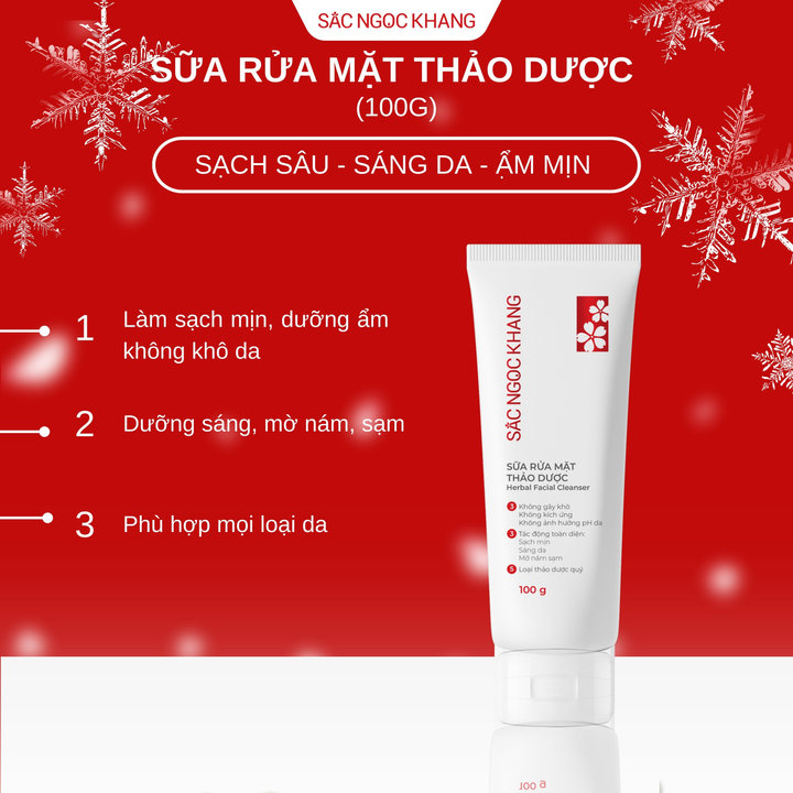 Sữa Rửa Mặt Thảo Dược Sắc Ngọc Khang 100g