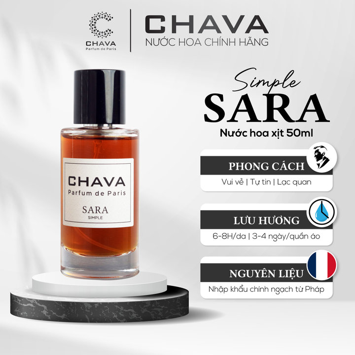 Nước Hoa Nữ Simple Sara 50ml Phong Cách Xịt (phiên Bản Nắp Nam Châm Cao Cấp) – Chava