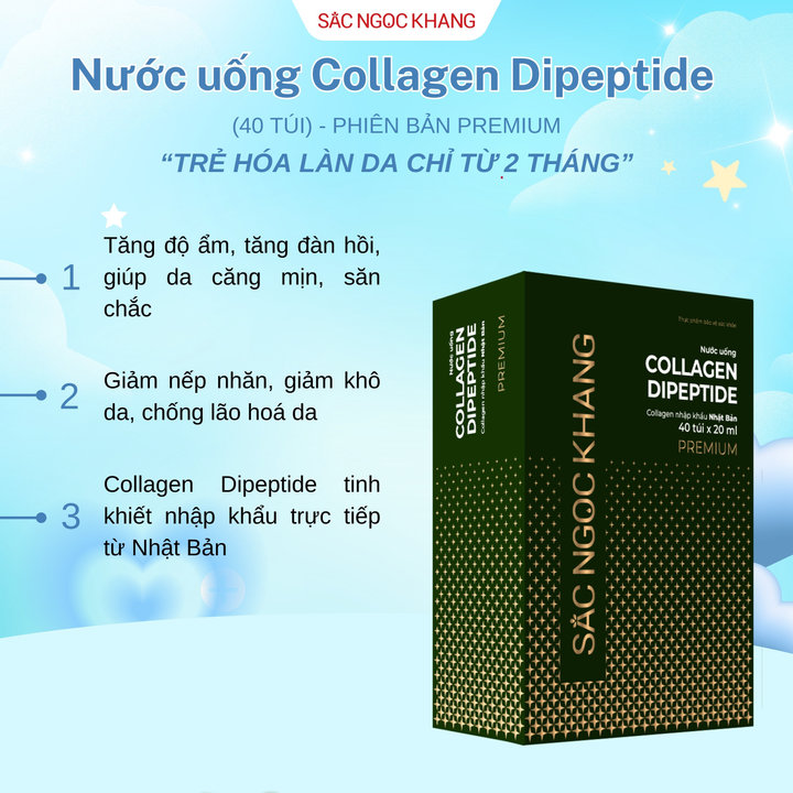 Nước Uống đẹp Da Collagen Dipeptide Sắc Ngọc Khang Phiên Bản Giới Hạn [hộp 30 Túi]