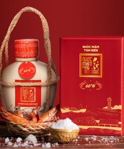 01 Bình Gốm Nước Mắm Tĩn Tôm Biển Truyền Thống 60n đạm 500ml – Nước Mắm Tĩn