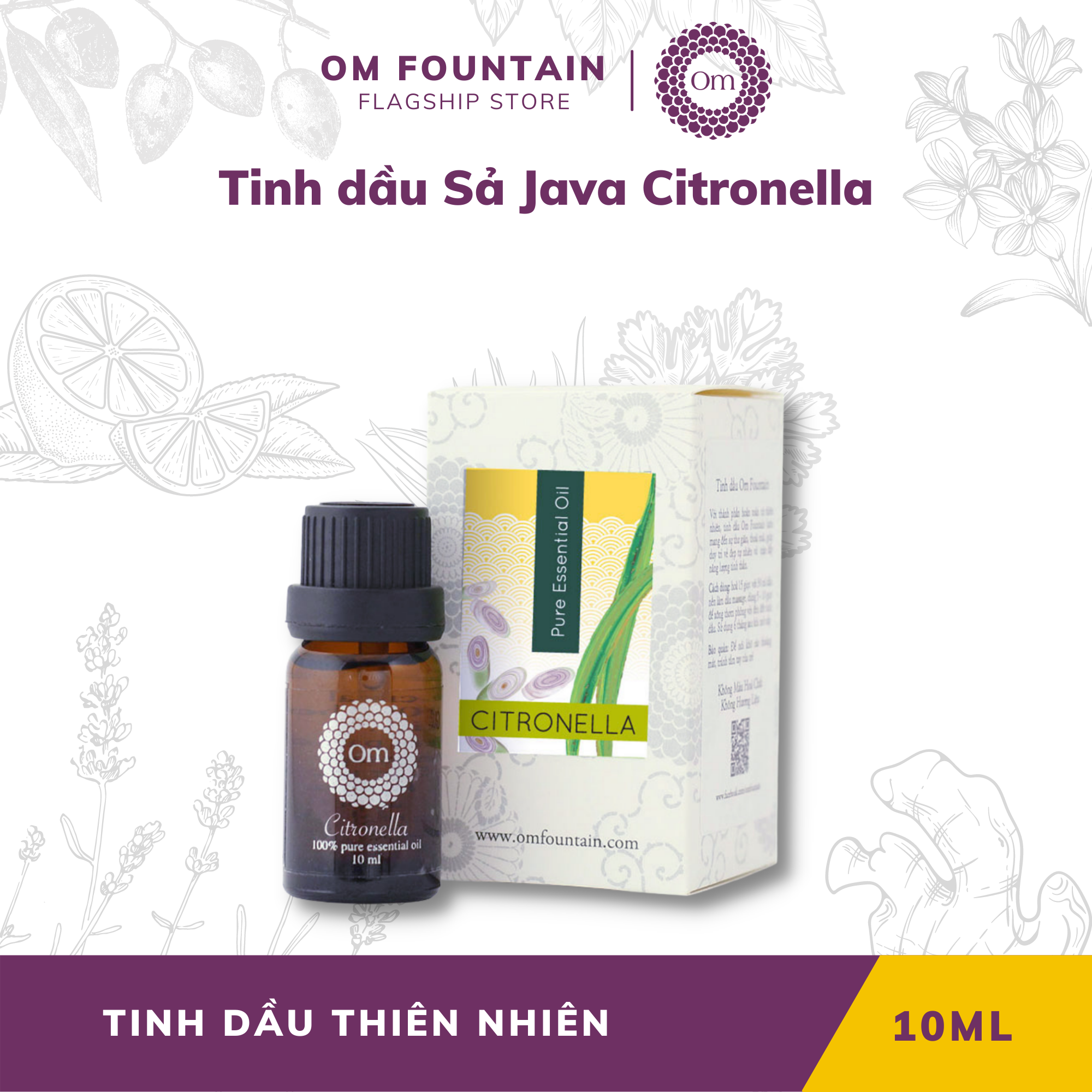 Tinh Dầu Sả Java Citronella 10ml – Om Fountain