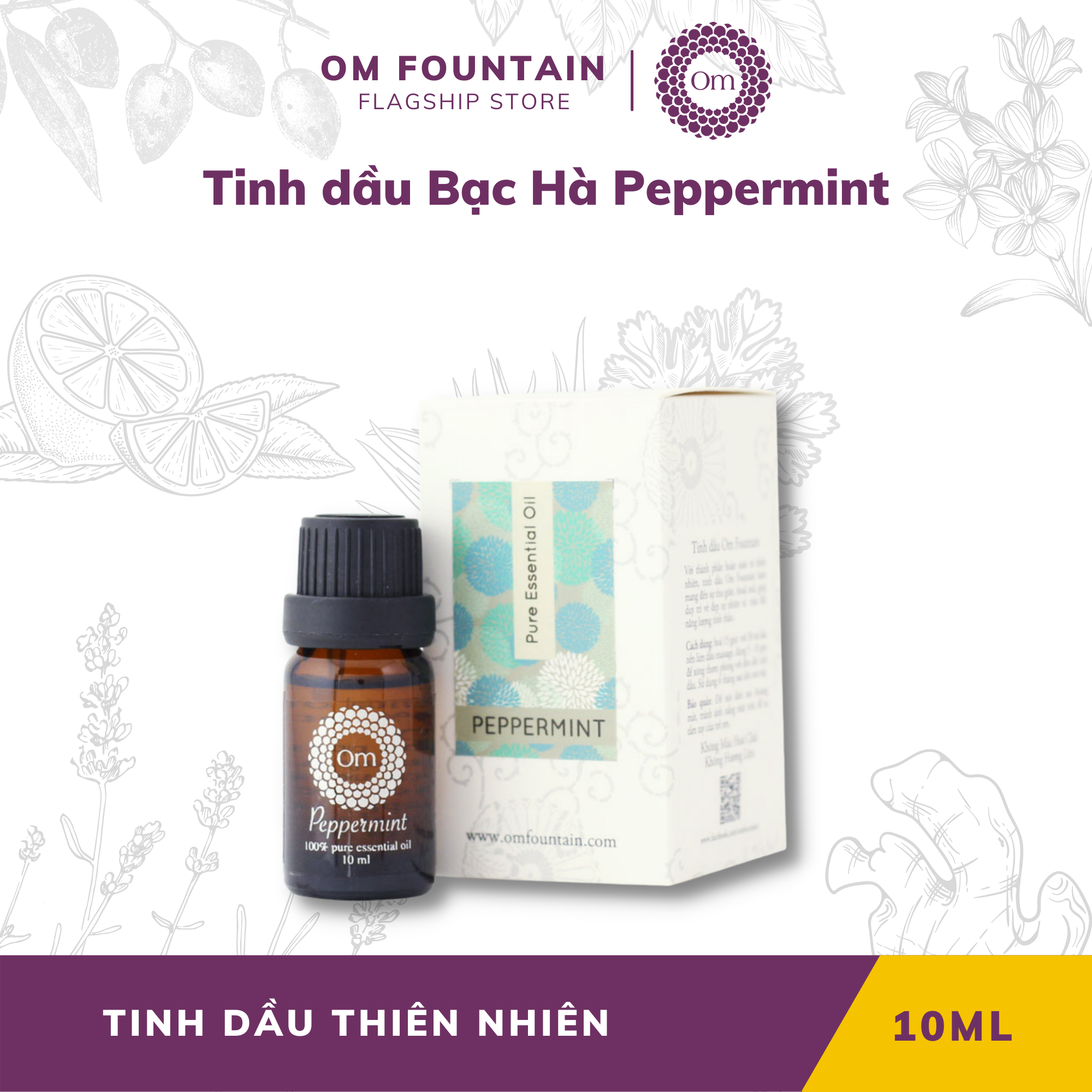 Tinh Dầu Bạc Hà Peppermint 10ml – Om Fountain