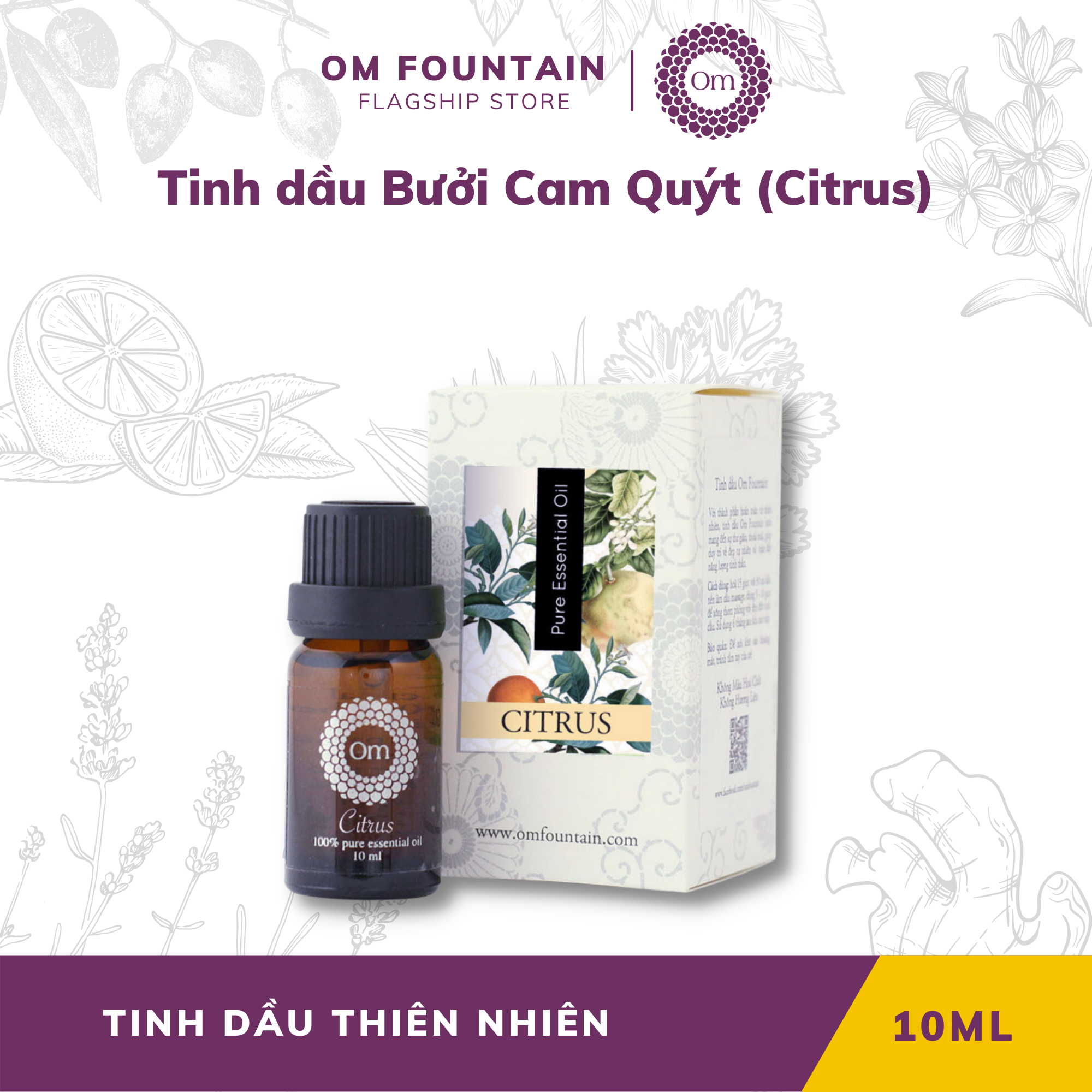 Tinh Dầu Bưởi Cam Quýt (citrus) 10ml – Om Fountain