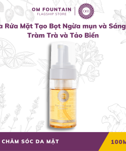 Sữa Rửa Mặt Tạo Bọt Ngừa Mụn Và Sáng Da Tràm Trà Và Tảo Biển Foaming Facial Cleanser 100ml – Om Fountain