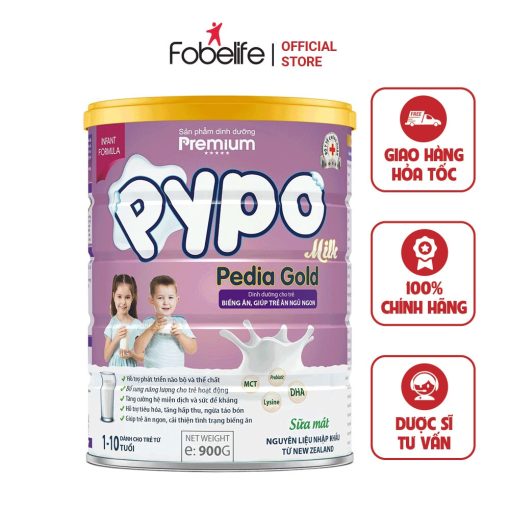 Sữa Bột Pypo Pedia Gold Dinh Dưỡng Giúp ăn Ngủ Ngon, Trẻ Từ 1-10 Tuổi 900g – Findkosts