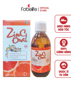 Dung Dịch Uống Giúp Bổ Sung Kẽm, Tăng Cường đề Kháng, Giúp Trẻ ăn Ngon Miệng Zinc Oral 200ml – đông Khánh