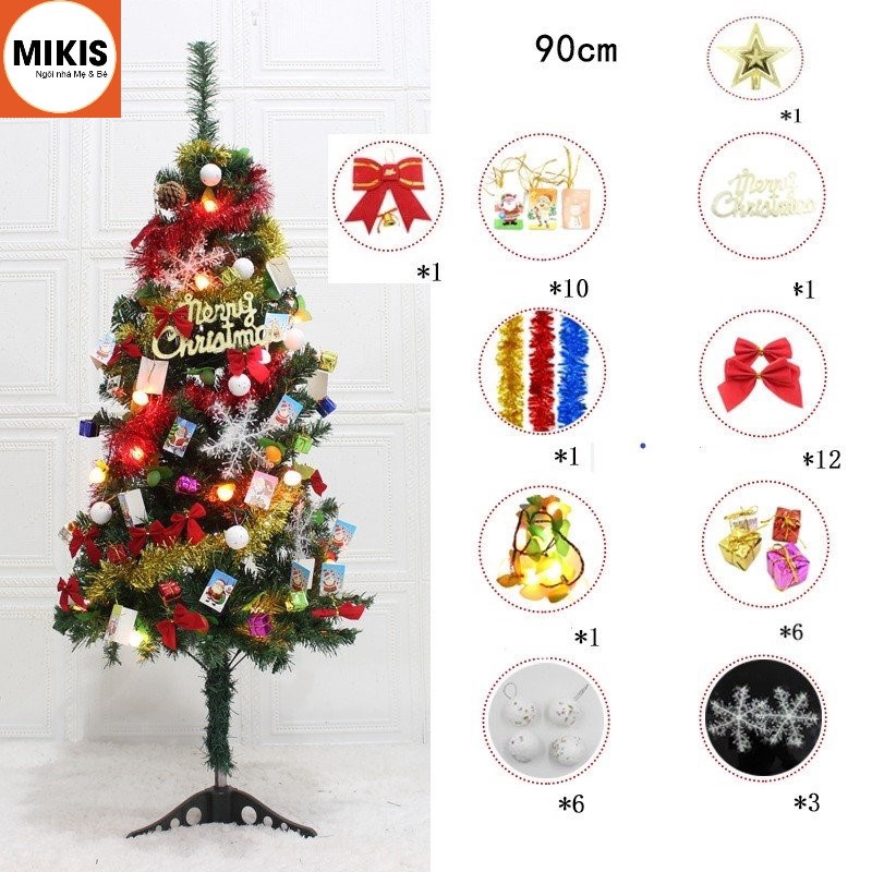 Cây Thông Noel đầy đủ Phụ Kiện Cao 90 Và 150cm – Sương Mai