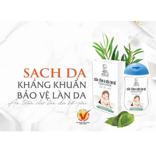 Sữa Tắm & Gội Em Bé Thảo Dược Thế Hệ Mới 150g – Dsl