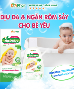 Sữa Tắm Gội Anbaby Khổ Qua Lá Khế Giúp Làm Dịu Mát Và Ngăn Ngừa Rôm Sảy Duy Trì độ ẩm Chai 100ml