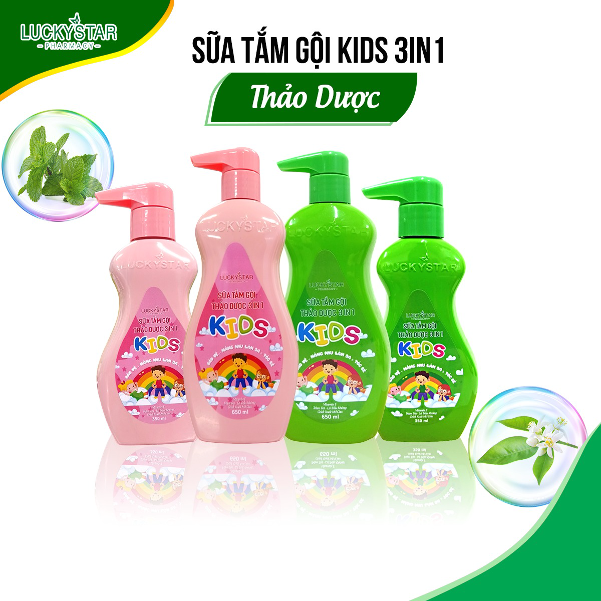 Sữa Tắm Gội Thảo Dược Kids 3 In 1 – Lucky Star