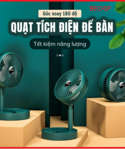 Quạt Tích điện để Bàn Gấp Gọn Tiện Dụng 3 Cấp độ Gió Siêu Bền Super Ctb116 – Bechip