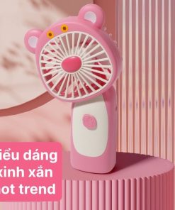 Quạt Cầm Tay Mini Gấu Dâu Mini Siêu Cute – Su