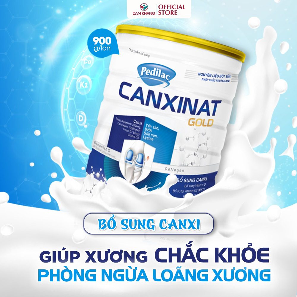 Combo 4 Hộp – Sữa Bột Bổ Sung Canxi Giúp Xương Chắc Khỏe Pedilac Canxinat Gold 225g – Dân Khang