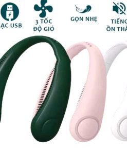 Quạt đeo Cổ Mini Tích điện Không Cánh Chạy êm, Tiện Lợi, Thời Trang – Shop Mẹ Bống