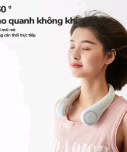 Quạt đeo Cổ Mini Tích điện Không Cánh Chạy êm, Tiện Lợi, Thời Trang – Shop Mẹ Bống