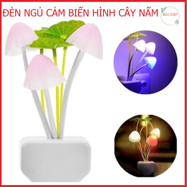 đèn Ngủ Cảm ứng ánh Sáng đổi Màu Hình Cây Nấm Ctb338 – Bechip