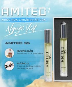 [10ml] Nước Hoa Unisex Amited 55 – Cá Tính, Mạnh Mẽ, Cuốn Hút, Sâu Lắng, Lưu Hương: 10 – 15 Tiếng. Chuẩn Pháp.