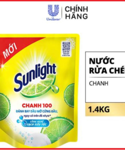 Túi 1.4kg Nước Rửa Chén Sunlight Chanh 100 – đánh Bay Dầu Mỡ Cứng đầu Ctb349 – Bechip