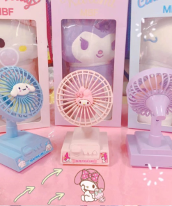 Quạt điện Sạc Tích điện Du Lịch Mini Fan, Quạt Usb Cầm Tay Cắm Trại Kawaii Anime – Shop Mẹ Bống