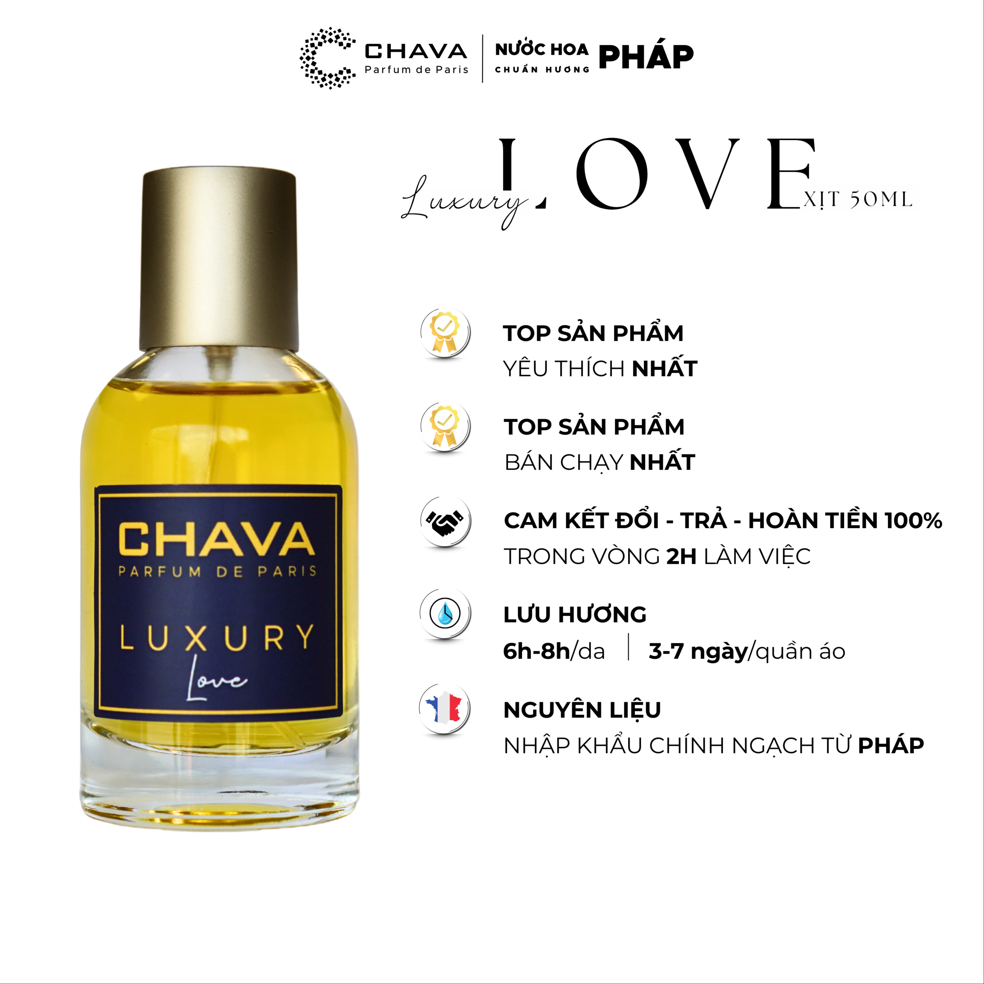 Nước Hoa Unisex Luxury Love 50ml Phong Cách Xịt – Chava