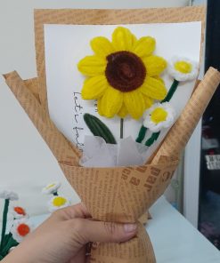 Bó Hoa Hướng Dương Kẽm Nhung Handmade Yk22