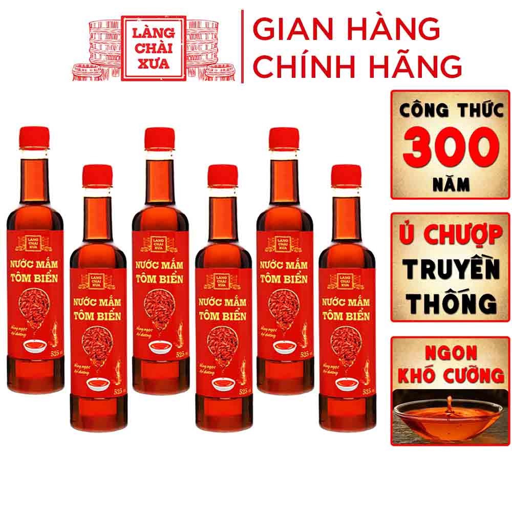 [thùng 6 Chai] Nước Mắm Tôm Biển Hồng Ngọc đại Dương 525ml – Làng Chài Xưa