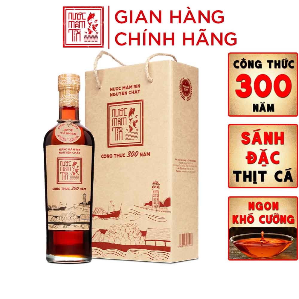 01 Chai Nước Mắm Tĩn Nhãn đỏ độ đạm 40n Chai Thủy Tinh 500ml – Nước Mắm Tĩn